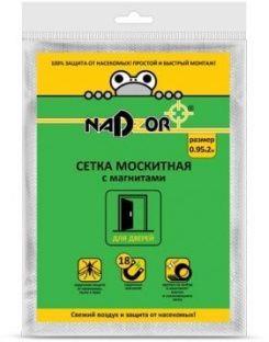 NADZOR Сетка москитная на дверь с магнитами, белая, в пакете, MSN020MPW