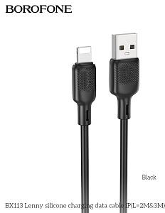 BOROFONE (6941991115530) BX113i 3m USB 2.4A для Lightning - 3м , черный