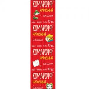 КОМАРОФФ НАРОДНЫЙ Пластины продольные, 10 шт