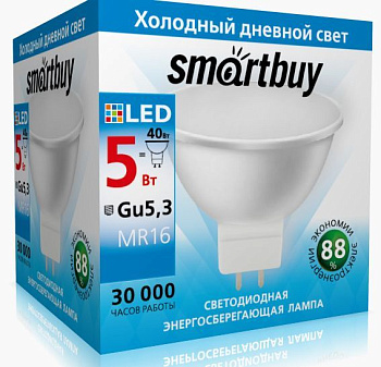 SMARTBUY (SBL-GU5_3-05-60K-N) 5W/6000K/GU5.3