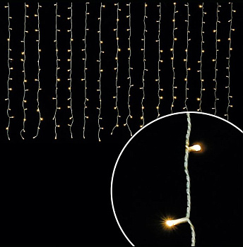 ВОЛШЕБНАЯ СТРАНА Электрогирляда "Бахрома" теплый белый свет 7870