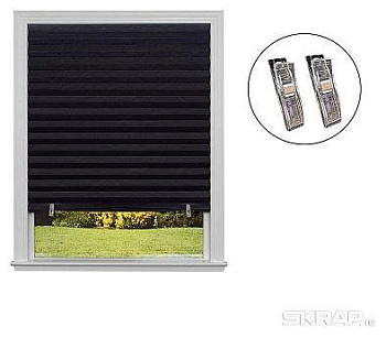 РЫЖИЙ КОТ Самоклеящиеся шторы-плиссе Skandi, размер 60х180см, цвет черный 105046