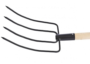 СИБРТЕХ Вилы 4-х рогие, сенные, 210х310х1400 мм, деревянный черенок 63807