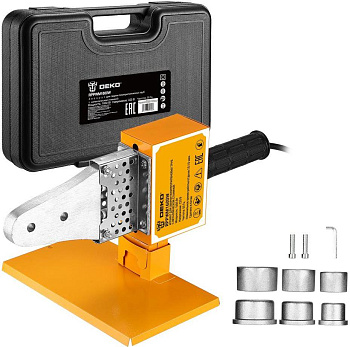 DEKO RPPWM1600W в пластиковом кейсе, 3 насадки (20-32 мм) 083-3008