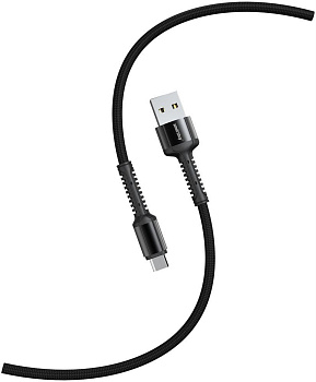 SMARTBUY (iK-12-S26b) S26 MicroUSB черный.,3 А,QC,нейл.,1м