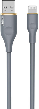 AKSBERRY (6900307860014) X162 Liquid silicone USB-A - Lightning, серый