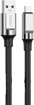 AKSBERRY (6900291860014) X159 Silicone USB-A - MicroUSB, черный
