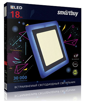 SMARTBUY (SBLSq-DLB-18-3K-B) 18w/3000K+B