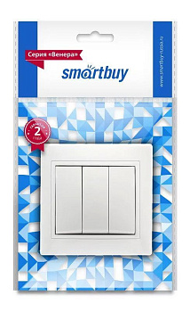 SMARTBUY (SBE-01w-10-SW3-0) Венера, 3-клавишный,белый