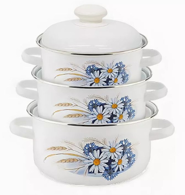 ЛЫСЬВА 124АП2/4 Ромашковое поле, эмал. (6 предметов)