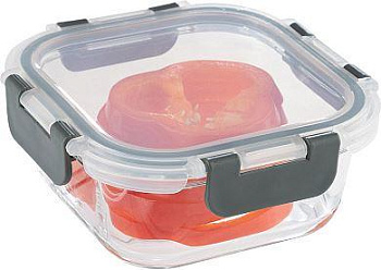 LEONORD Контейнер, Praktisch, объем: 500 мл, из жаропрочного стекла с пластик крышкой со съёмными защёлками (106024)