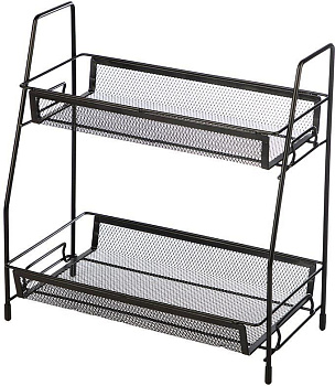 MALLONY Этажерка настольная двухуровневая L?ordine Nero, 31,5*17*33 см (107588)