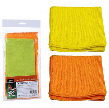 LI-SA из микрофибры в наборе (1 шт-25х25см, 1 шт- 30х30 см) (европодвес) 47916