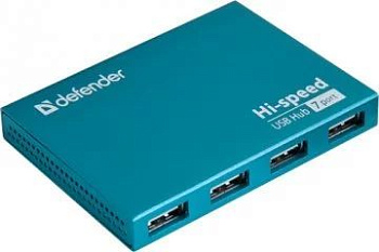 DEFENDER (83505) Septima Slim USB2.0, 7портов,блок питания2A