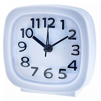 DELTA DT8-0021 Будильник 10.3*4*10.2 см (белый)