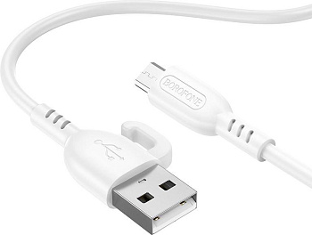 BOROFONE (6974443389913) BX91 USB 2.4A microUSB 1 m белый