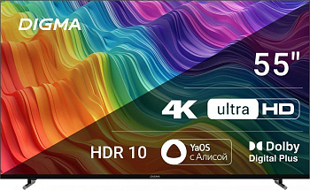 DIGMA DM-LED55UBB33 UHD SMART TV Яндекс