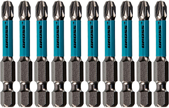 GROSS Бита торсионная PZ3 x 50 мм, для ударных шуруповертов, 10 шт. 11496