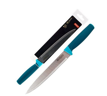 MALLONY Нож с рукояткой софт-тач VELUTTO MAL-02VEL разделочный, 19 см (005525)