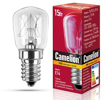 CAMELION (12116) 15/P/CL/E14 - для холодильника и швейных машин