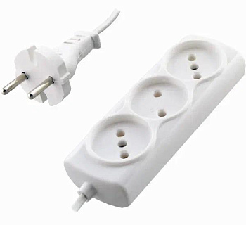 РАДИСТ (2720) б/з 5,0м, 3 розетки, белый