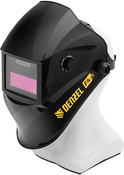 DENZEL Щиток защитный лицевой (маска сварщика) F4, см. окно 90х35, DIN4/9-13// 89715