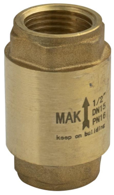 МАК 25312 Обратный клапан 1/2 полностью латунный