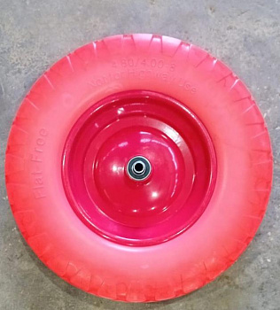 БТМ STANDART PU1602 размер 16*4,00-8 12/100мм диск сварной, пу красный /уп.5шт