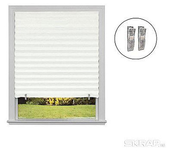 РЫЖИЙ КОТ Самоклеящиеся шторы-плиссе Skandi, размер 60х160см, цвет белый 105043