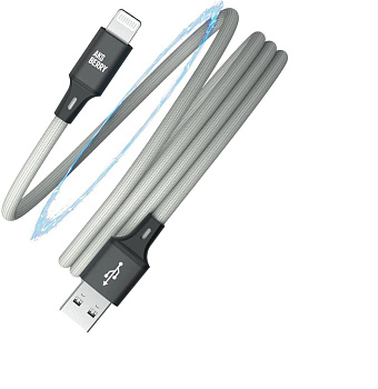 AKSBERRY (6900307940013) X164 Magnetic USB-A - Lightning, серый