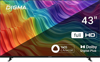 DIGMA DM-LED43SBB33 FHD SMART TV Яндекс