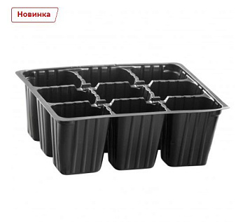 RUSSIA Кассета для рассады, 180х135х60 мм, 9 ячеек, полистирол 64347