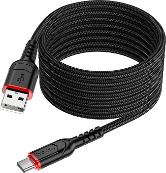 HOCO (6931474794116) X59a 2мUSB 3.0A Type-C черный - 2,0m