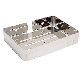 BRIMIX 5662 Полочка литая прямоугольная малая одинарная из нержавеющей стали