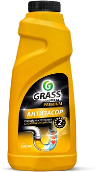 GRASS 125971 DIGGER-GEL Premium щелочное для прочистки канализационных труб (флакон 500мл)