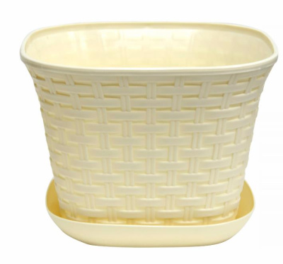 VIOLET "Ротанг" 9,1 л с поддоном (слоновая кость) 3691126