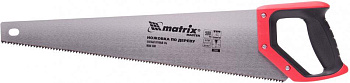 MATRIX Ножовка по дереву, 500 мм, волновая вырубка, 5-6 TPI, каленый зуб 2D, двухкомпонентная рукоятка