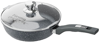 МЕЧТА с28701 Гранит 28см несъемная ручка стеклянная крышка