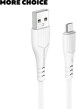 MORE CHOICE (4627151192796) K22mUSB 2.0A microUSB белый - 1,0m
