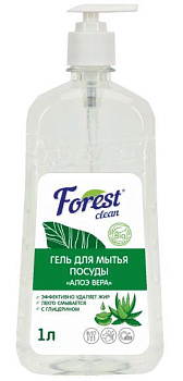 FOREST CLEAN Гель для мытья посуды "Алоэ Вера" 1 л