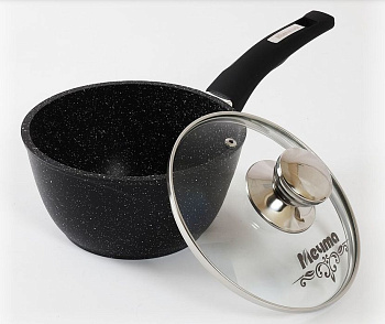 МЕЧТА 82802 Гранит black 1,7л несъемная ручка стеклянная крышка
