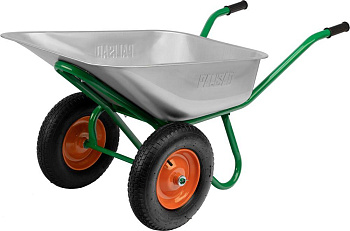 PALISAD Тачка садово-строительная, 2-х колесная, усиленная, грузоподъемность 320 кг, объем 100л 689233
