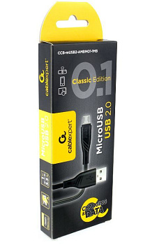 GEMBIRD/Cablexpert (17910) CCB-mUSB2-AMBMO1-CLASSIC 0.1 - 1,0 м - черный