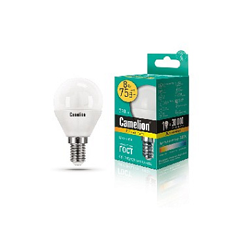 CAMELION (12391) LED8-G45/830/E14/8Вт