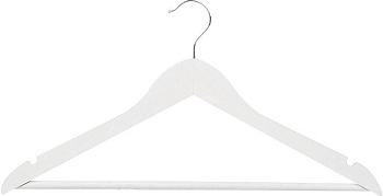 РЫЖИЙ КОТ Вешалка деревянная с перекладиной, цвет белый (311388)