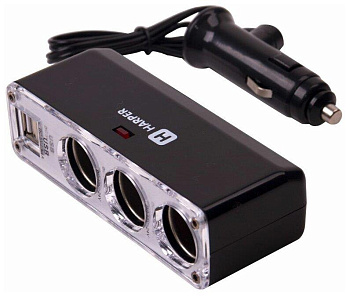 HARPER DP-096 разветвитель на 3 выхода + 2 USB