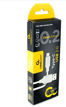 GEMBIRD/Cablexpert (17907) AM/Type-C CLASSIC 0.2 - 1 м - белый
