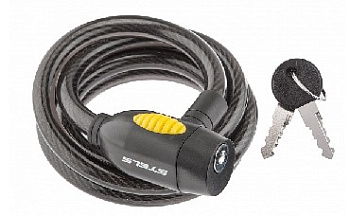 STELS Трос-замок 87112, 12X1500 мм, с ключом, черный 540082 LU089561