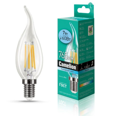 CAMELION (13455) LED7-CW35-FL/845/E14/4500K