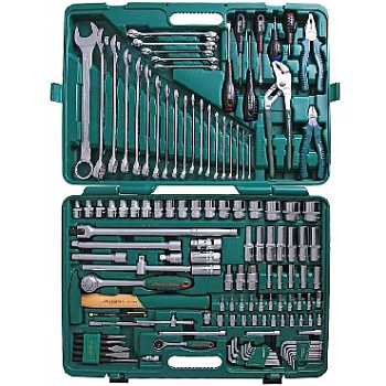 JONNESWAY S04H524128S (S04H524128S18) Набор инструмента универсальный 1/4", 1/2"DR, 128 предметов